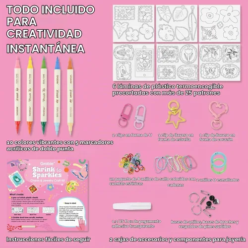 Vista 3 de Grabie Kit de manualidades de arte retráctil de más de 25 formas Bloom Post - Para los amantes del arte