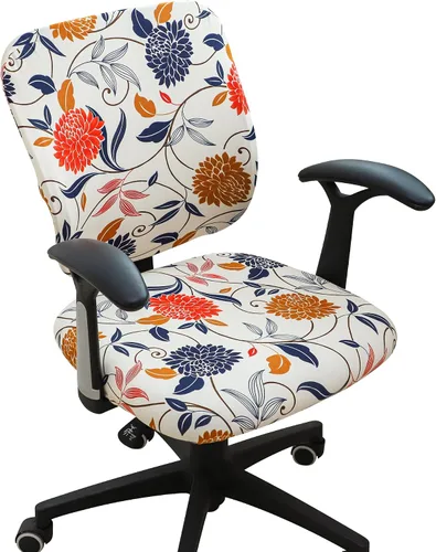 Vista 11 de Forcheer - Funda para asiento de silla de oficina 19x19 pulgadas, estirable impresa, funda pequeña ajustada para silla de escritorio de computadora