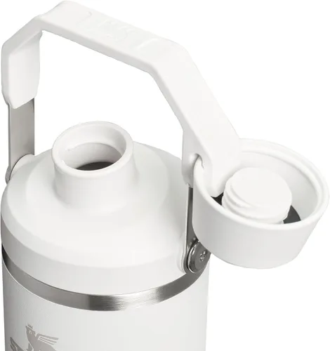 Vista 2 de Stanley IceFlow 2.0 - Vaso de flujo rápido con asa, 30 onzas, tapa de boquilla angular con rosca, botella de agua a prueba de fugas, acero Frost