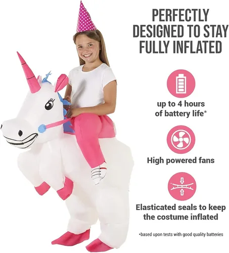Vista 4 de Morph Kids Unicorn Costume Girls Boys Inflatable Unicorn Costume Kids Halloween Costumes