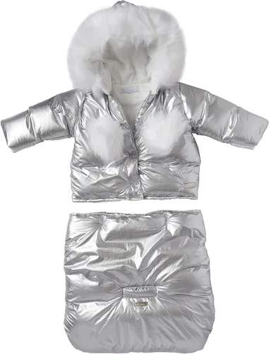 Vista 2 de Saco de nieve para bebé recién nacido, para cochecito de bebé, Silver Metallic 2 Piezas, 0-6 meses
