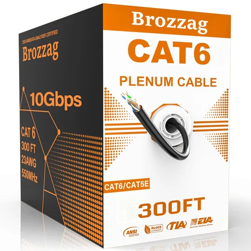 Vista 21 de Cable Ethernet de 10 pies para Cat6/Cat5E, 10 Gbps compatible con Cat8/Cat7, cable de red 24AWG para interiores y exteriores, entierro directo