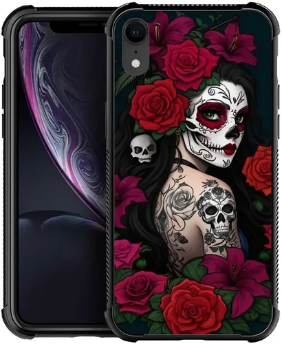 Vista 15 de Funda compatible con iPhone XR, diseño de elefantes africanos para niñas, diseño de patrón a prueba de golpes, antiarañazos, carcasa trasera