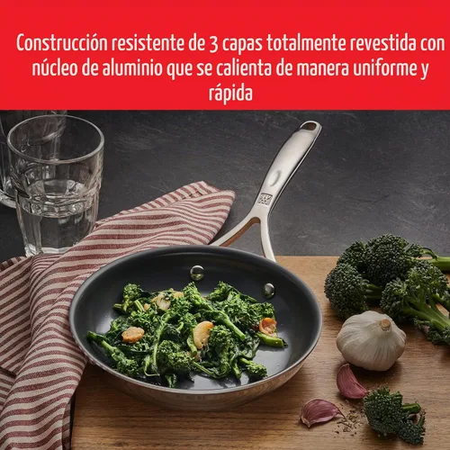 Vista 5 de ZWILLING Energy Plus - Sartén antiadherente de cerámica de acero inoxidable de 8 pulgadas