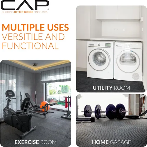 Vista 6 de CAP Puzzle Exercise Mats 1” Thick EVA Interlocking Foam Tiles for Home Gym Flooring Multiple Options
