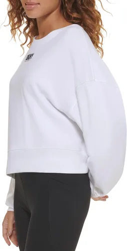 Vista 2 de DKNY Women's Tompkins Terry Classic Oversize Sweatershirt