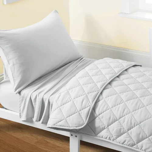Vista 22 de FLXXIE Juego de ropa de cama de microfibra de 4 piezas, color aguamarina Aqua