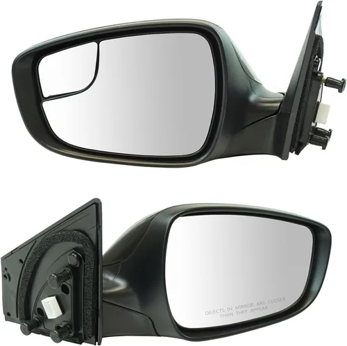 Vista 217 de TRQ Conjunto de 2 piezas de espejo lateral para conductor y pasajero, ajuste eléctrico, sin calefacción, sin memoria, color negro, compatible