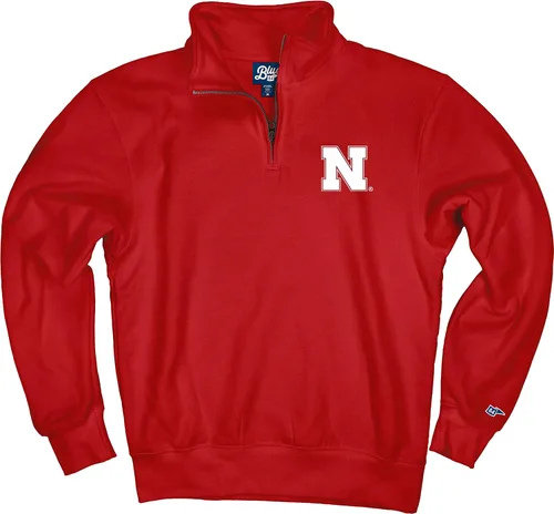 Vista 133 de Blue 84 Sudadera con cremallera de un cuarto para hombre de la NCAA
