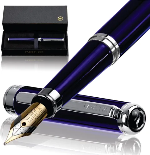 Vista 23 de FANSTIK Bolígrafo de lujo negro y dorado, juego de regalo elegante para mujeres, chapado en oro real de 24 quilates, juego de regalo profesional