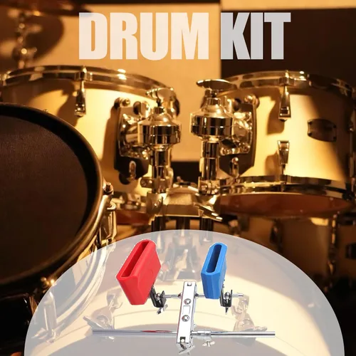 Vista 5 de Bloque de percusión musical de plástico 2PCS 170×150×50MM Bloque 150×120×40MM Rojo y Azul