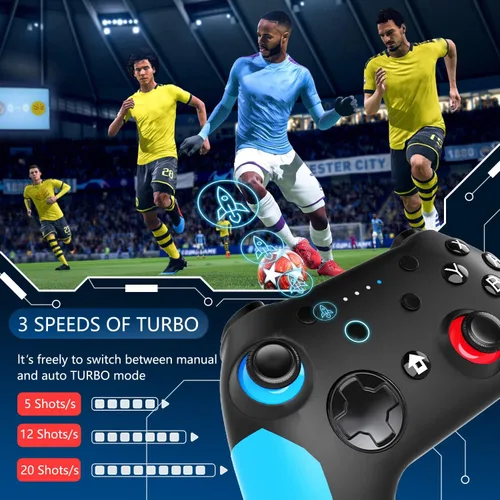 Vista 6 de Controlador de interruptor para Nintendo Switch, controlador Switch Pro para interruptor inalámbricoSwitch Lite remoto con doble vibración, eje