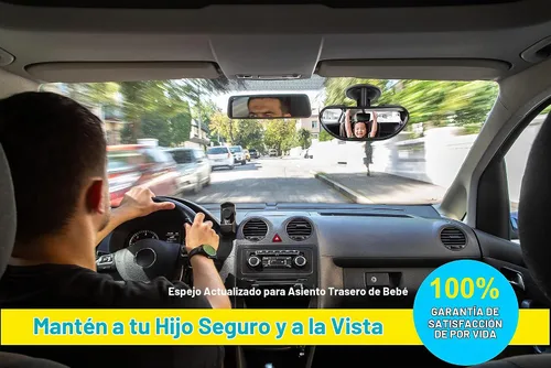 Vista 5 de Espejo retrovisor de bebé para automóvil, parabrisas frontal para bebé, espejo retrovisor para bebé, espejos ajustables de 360 grados para ver niños