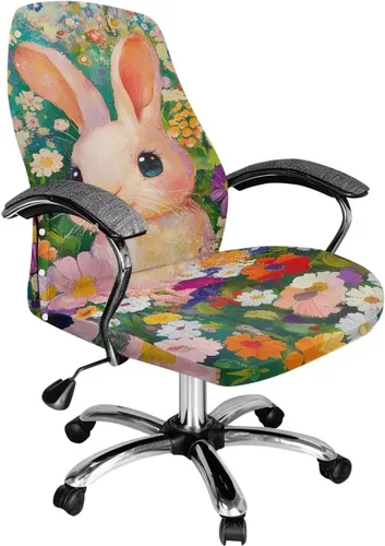 Vista 27 de Funda para silla de oficina de mármol morado, lavable, funda para silla de escritorio, fundas para silla de computadora para silla giratoria, silla