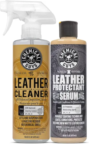 Vista 11 de Chemical Guys Paquete de limpiador y acondicionador de cuero pulverizable, paquete de 16 onzas (2) botellas de 16 onzas para asientos de cuero