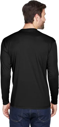 Vista 3 de UltraClub Cool & Dry Sport playera de manga larga con entrelazado (8422)