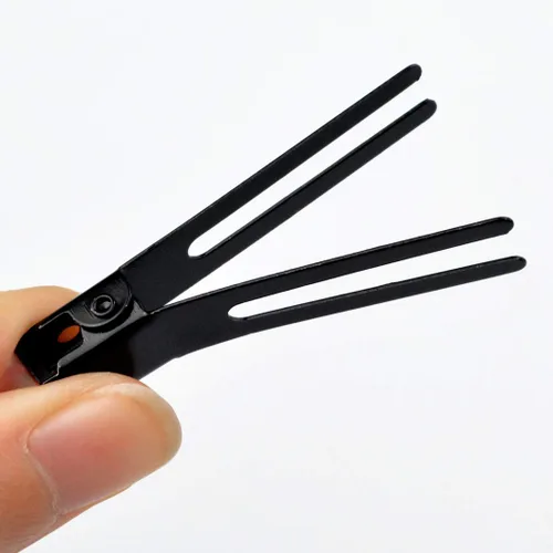 Vista 4 de Wobe - Juego de 50 pinzas de doble punta para peluquería, horquillas de cocodrilo de metal de 4,5 cm para peinado con lazo, pinzas para peinado