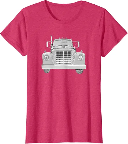 Vista 7 de Camiseta clásica de camión pesado International Harvester IH Loadstar, Negro, S