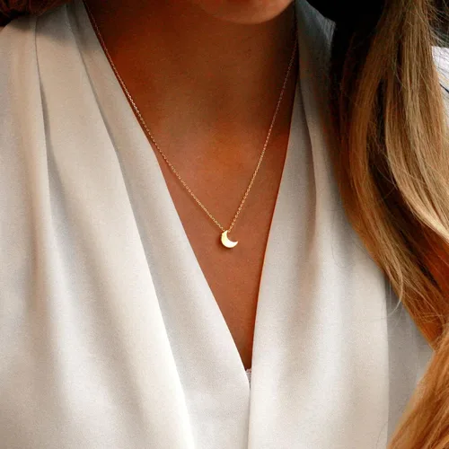 Vista 2 de Collner Collar con colgante de corazón de oro de 14 quilates para mujer, delicado collar de estrella, gargantilla de mal de ojo, collar bohemio