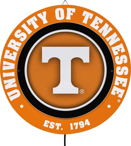Vista 7 de Team Sports America Evergreen NCAA - Letrero de pared ultrafino con luz LED de la Universidad de Tennessee, casco réplica de tamaño completo, 19.5 x