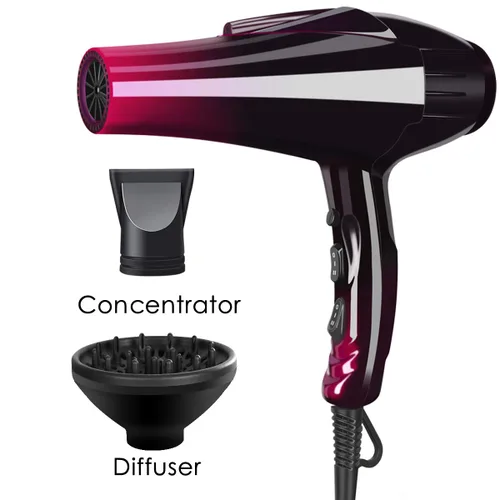 Vista 8 de Secador de pelo profesional con luz azul infrarrojo lejano negativo iónico 3500W secador de pelo de calor de secado rápido, potente secador de pelo