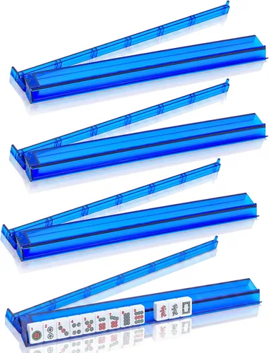 Vista 9 de Mahjong - Soporte y empujador de fichas todo en uno, combo de soporte y empujador de Mahjong de acrílico transparente, soportes modernos de fichas