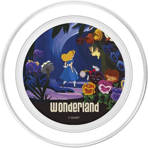 Vista 2 de Disney Alicia en el país de las maravillas Curiouser PopSockets MagSafe PopGrip para iPhone