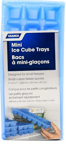 Vista 5 de Camco Bandeja apilable para cubitos de hielo en miniatura para espacios compactos, 2 unidades (44100), azul (paquete de 4)