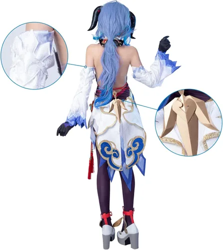 Vista 4 de Genshin Impact Cosplay Jacquard Upgrade Ver Ganyu Aether Zhongli Kaveh Cosplay