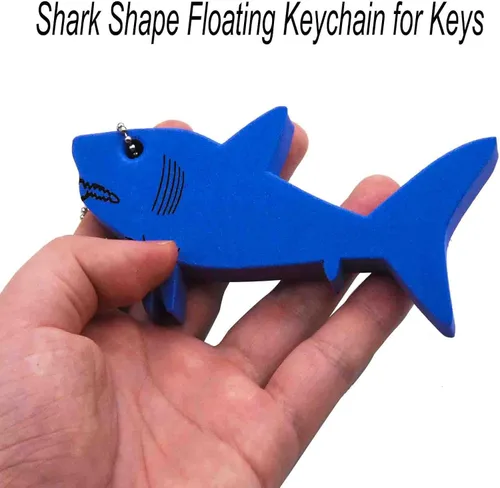 Vista 3 de Liangery Floating Keychain for Boat Keys Marine Fishing Float Key Chain in Shark Style Floating Key Ring with Great Buoyance