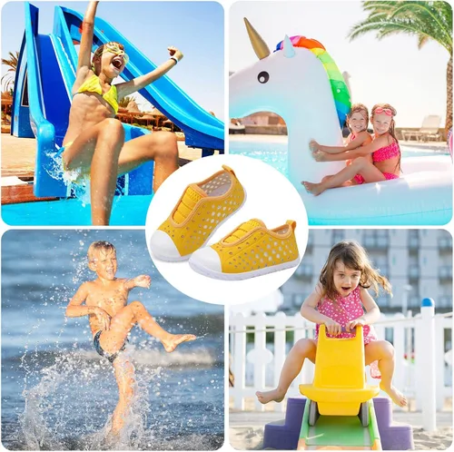 Vista 7 de Fires Zapatos de agua para niños y niñas, de secado rápido, transpirables, calcetines de agua descalzos para playa, natación, zapatos deportivos