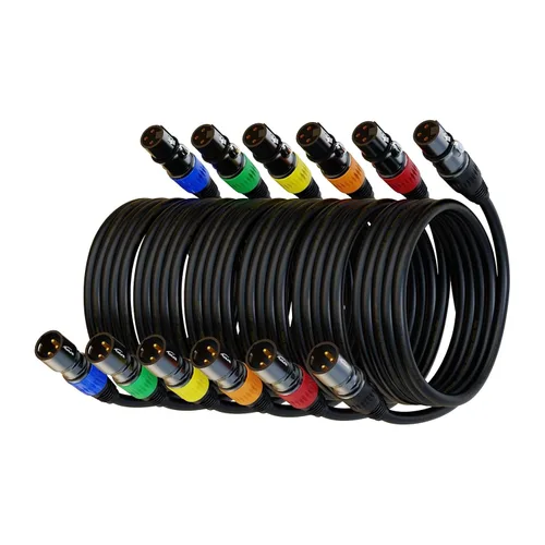 Vista 14 de Cable XLR, cables de micrófono de 1.5 pies, cable XLR corto macho a hembra de 3 pines adecuado para sistemas de altavoces, estación de radio