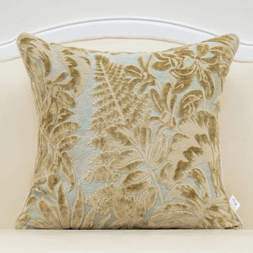 Vista 10 de Funda para almohada o cojín Alerfa de 18 x 18 pulgadas con estampado floral, terciopelo, moderna, apoyo lumbar, decorativa, para sofá, para Beige