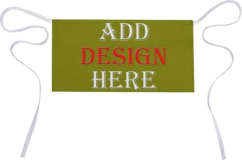 Vista 35 de HooSo Delantal de cocina personalizado, diseño de nombre, logotipo, foto, delantal de poliéster ajustable con dos bolsillos delanteros