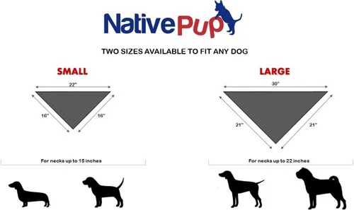 Vista 4 de Native Pup Thin Blue Line - Pañuelo para perro, paquete de 2, pañuelo de apoyo policial (pequeño)