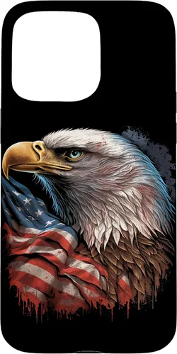 Vista 28 de Funda patriótica para iPhone 16 con diseño de ojos de águila calva americana