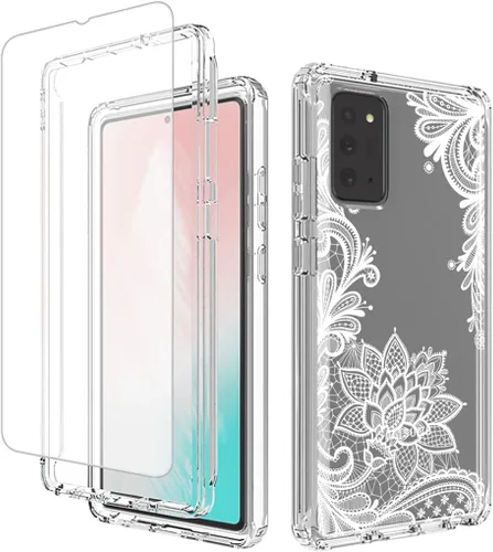 Vista 8 de Funda para Galaxy Note 20 5G/Samsung Note 20 SM-N981U con protector de pantalla de vidrio templado, funda protectora de cuerpo completo