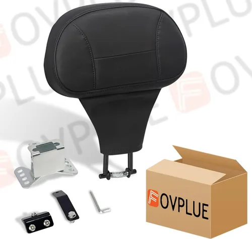 Vista 7 de FOVPLUE Respaldo Ajustable para Pasajero, Almohadilla Desmontable para Respaldo del Conductor Enchufable con Kit de Montaje para Harley Touring