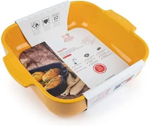 Vista 2 de Cerámica Cuadrada Baker Azafrán Amarillo, 11.0 in – 11in