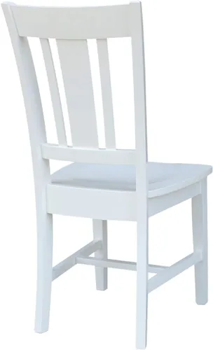 Vista 7 de International Concepts - Juego de dos sillas de comedor San Remo Splatback, color blanco