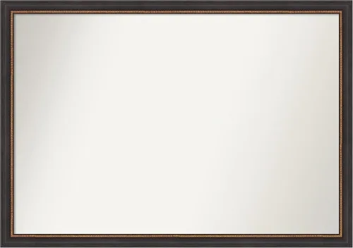 Vista 7 de Amanti Art Espejo de baño negro para sobre el fregadero, 23 x 23 pulgadas, espejo cuadrado negro Ashton, marco de madera tradicional mediano, se