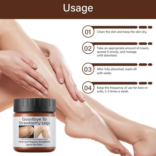 Vista 6 de Aceite pelador amarillo para piel oscura, solución exfoliante extra fuerte para cuerpo, tratamiento de piernas de fresa, crema corporal áspera