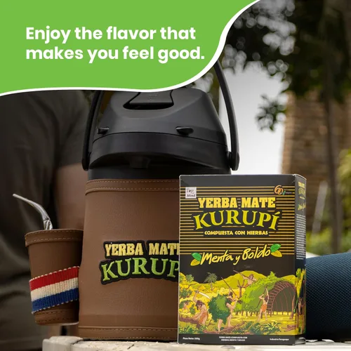 Vista 6 de Kurupi Menta Boldo Yerba Mate 500 g (1.1 lbs)