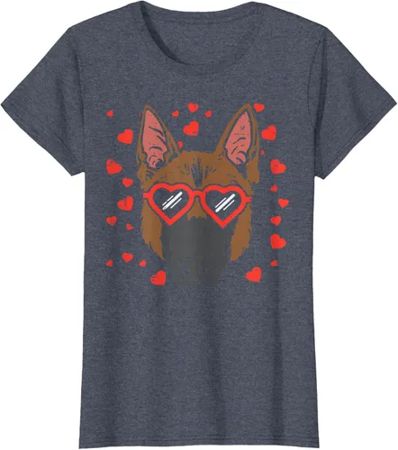Vista 96 de Camiseta de regalo para perro con cara de pastor alemán, Negro, S