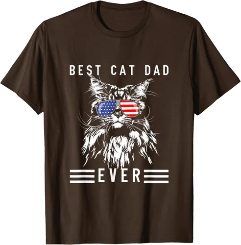 Vista 7 de Funny Maine Coon Cat Best Cat Dad Ever Funny Cat Maine Coon Camiseta, Negro, S