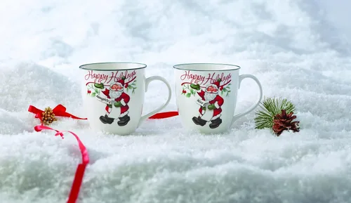 Vista 6 de Pfaltzgraff Winterberry - Taza de porcelana Naughty And Nice (juego de 2), 20 onzas, surtido