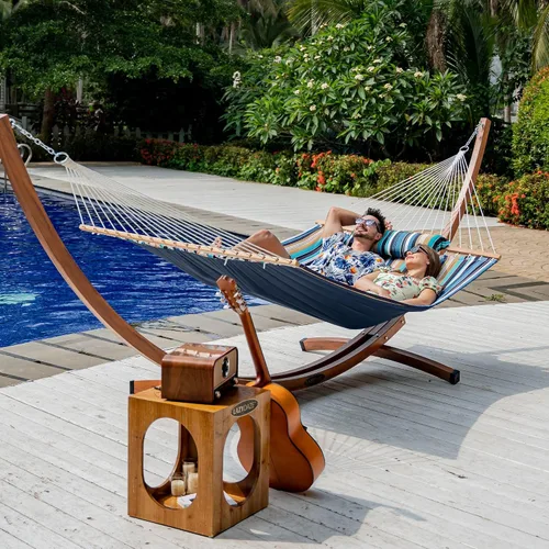 Vista 2 de Lazy Daze - Hamaca acolchada doble con mosquetones y almohada suave
