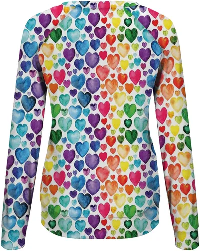 Vista 20 de Sudadera de manga larga con estampado de leopardo y corazón para mujer, para el día de San Valentín, sin botones, para niñas, regalos