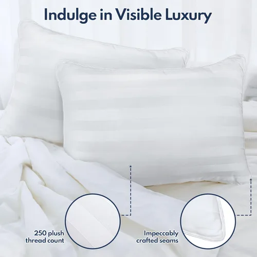 Vista 11 de DIORIS Juego de 2 almohadas Queen - Almohadas de cama para dormir