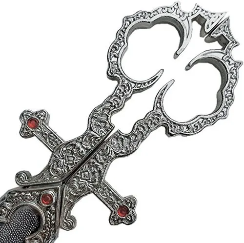 Vista 3 de Ace Martial Arts Supply Tijeras Medievales Renacentistas Bodice Dagger Dirk Knife (Plata)